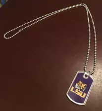 (8) New NCAA LSU Tigers (Unisex) Dog Tag Necklace (8 Available For Sale)