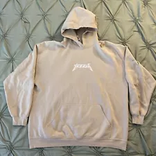 Yeezus Tour Merch Hoodie Kanye West Pullover Sweatshirt Tan XL