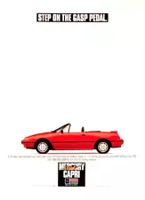 1991 MERCURY CAPRI XR2 CONVERTIBLE ROADSTER—VINTAGE MAGAZINE ADVERTISEMENT AD