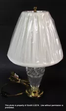 WATERFORD CRYSTAL 18" ELECTRIC LAMP & WHITE SHADE Belline Table Accent