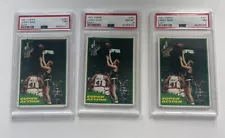 1981 Topps #101 East Larry Bird Super Action PSA 7 Near Mint Lot of 3