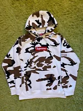 BRAND NEW Supreme XL Box Logo Hoodie Cow Camo Brown FW16