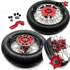 KKE 17" CUSH Drive Wheels Tires For Honda XR650L 1993-2024 Supermoto Rims Set