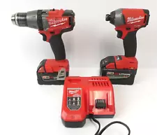 Milwaukee 1/4" Hex Impact Driver & 1/2" Hammer Drill w/2 Batteries and Charger