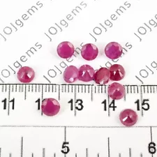 Natural Ruby 4mm Round Cut Pink Color loose Gemstone for sale 25 Pieces Lot