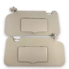 2002-2007 Saturn Vue Driver Passenger Side Sun Visor Pair Set Beige Cloth