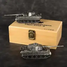 1:72 WW II Germany The King Tiger Heavy Tank Model All-metal Silver