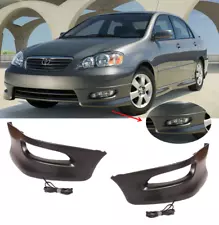 Bumper Lips Spoiler Set For 2005-2008 Toyota Corolla Front Bumper Lower Body Kit