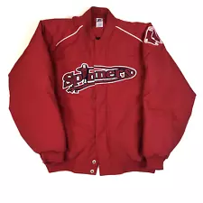 Lowell Spinners Baseball Russell Snap Front Red Team Jacket Mens Size Large MiLB