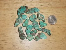 16 PREPPED HIGH GRADE TURQUOISE STONES FOR JEWELRY MAKING-VARIOUS SIZES & SHAPES