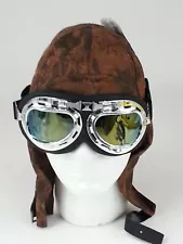 NEW NWT Aviator Hat with Goggles Steampunk Costume