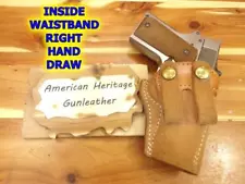 LEATHER ARSENAL Deluxe IWB Holster for COLT Officers Model 1911 45 3.5" DETONICS