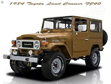 1984 Toyota Land Cruiser FJ-40 New Metal Sign: Fully Restored