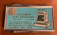 Columbus OH Cash Registers Money Clip w/Folding Pocket Knife and Nail File SWEDA