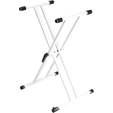 Gravity Stands Double X-Braced Keyboard Stand - White LN