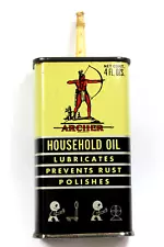 ARCHER OIL CAN HOUSEHOLD ALL PURPOSE LUBRICATES PREVENTS RUST AND POLISHES