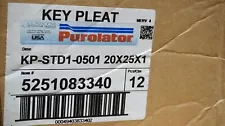 -=12 PACK=-|20"x25"x1|MERV 8|PUROLATOR PLEAT ALLERGEN AIR FILTER|HVAC AC FURNACE