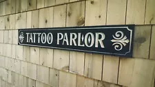 Tattoo Parlor Carved Real Pine Carved Wooden Sign Home Decor Made in the USA