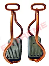 ROSE GOLD LIGHT WEIGHT 650g ALUMINIUM DOUBLE BENT 4.75" STIRRUPS HORSE RIDING