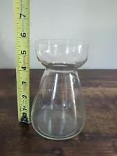 vintage clear glass bulb forcing / growing vase no maker's mark