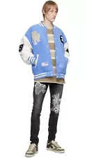 AAPE by A Bathing Ape BAPE Varsity Bomber Jacket | University Blue - Medium