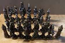 Metal Chess Pieces Figures King Size 2-3/4” (Chess Pieces Only)