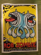 Rob Zombie Screen Print House Of Blues Gig Poster