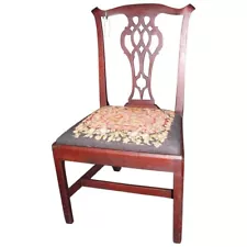 Antique American Mahogany Chippendale Side Chair Circa 1780