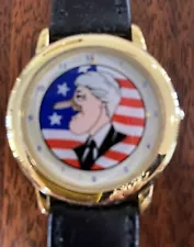 1990's President Clinton Pinocchio Growing Nose Novelty Watch NEW