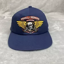 Powell Peralta Hat Cap Snapback Mens Blue Winged Ripper Bones Skater Skate