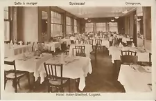 Lugano, SWITZERLAND - Hotel Adler-Stadthof - Dining Room - set tables, mirror