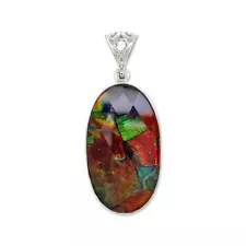 Stones Desire Ammolite Quartz Doublet Pendant Necklace (22")