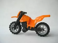 Lego ORANGE DIRT BIKE Motorcycle for Minifigures to Ride