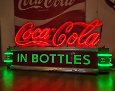 ANTIQUE 1930'S NEON COCA COLA SCRIPT SIGN LIMA OHIO RESTORED 28" X 6" X 12.5"