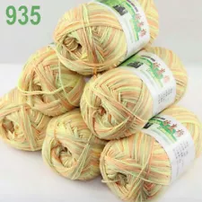 Sale Lot 6SkeinsX50g Soft Bamboo Cotton Baby Wrap Hand Knitting Crochet Yarn 935