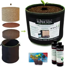 California Super Soil - PreMixed Grow Pots - All in one Grow Pot - For 1 Plant