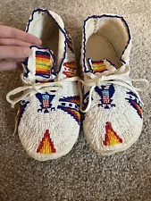 New ListingNative American Indian Ceremonial Beaded Moccasins