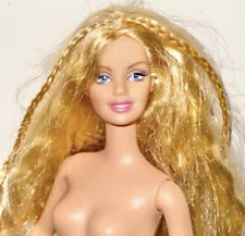 2003 Barbie Secret Spells Doll Blonde Hairstyle Braids Wavy Crimped Hair