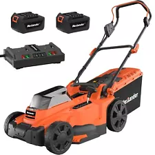 Lawn Mower, 15Inch Electric Lawn Mower Cordless, 40V 2-in-1 Battery Powered L...