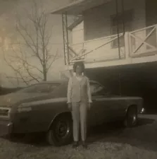 1971 Photograph - Plymouth Duster and Woman