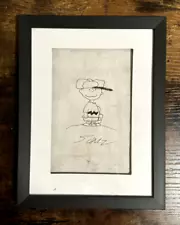 Charles Schulz Drawing - Charlie Brown - Signed & Framed