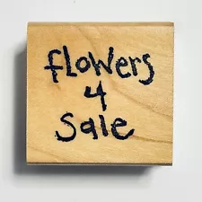 Art Impressions Rubber Stamps E-1741 Flowers 4 For Sale Plant Stand Front & Back