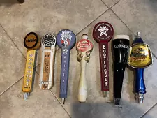 beer tap handles, lot of 7, assorted brands, vintage beer tap handles