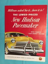 1950 HUDSON "PACEMAKER" Car Dealer Sales Brochure