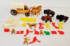 M-416 DEALER GRAB BAG LOT-OREGON TRAIL WAGON, COWBOYS, ANIMALS, FENCES, +MORE!