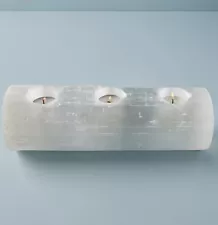 Anthropologie Crystalwood Log Candle Holder