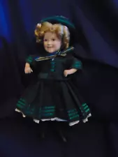 Elke Hutchens Shirley Temple Doll-10"/Porcelain-Dark Green Original Outfit- SALE