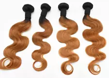 Sakula Ombre Body Wave 100% Human Hair Bundles Brazilian Remy 1B/30 16" 18"