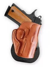 Fits Rock Island 1911 45 ACP W/Out Rail 3.5”BBL Leather Paddle Holster #1386#