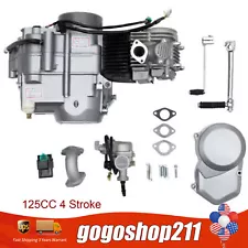 For Motorcycle LIFAN 125CC 4 Stroke Manual Clutch 4UP Engine Motor Dirt Pit Bike